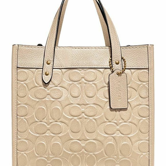 - - COACH AUTHENTIC Field Tote 22 Ivory C4829 in Signature Leather - Picture 4 of 4